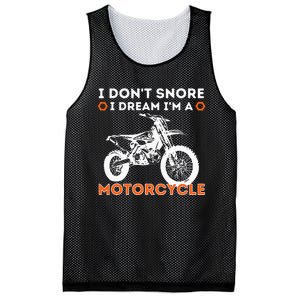 I Dont Snore I Dream Im A Motorcycle Funny Snoring Biker Mesh Reversible Basketball Jersey Tank