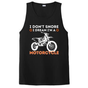 I Dont Snore I Dream Im A Motorcycle Funny Snoring Biker PosiCharge Competitor Tank