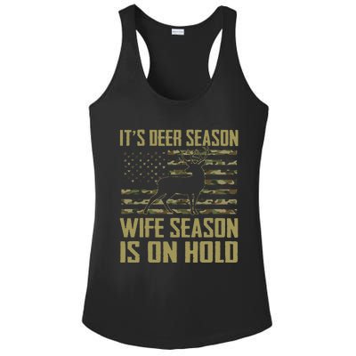 ItS Deer Season Wife Season Is On Hold Ladies PosiCharge Competitor Racerback Tank