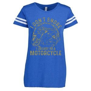 I DonT Snore I Dream IM A Motorcycle Funny Snoring Biker Enza Ladies Jersey Football T-Shirt