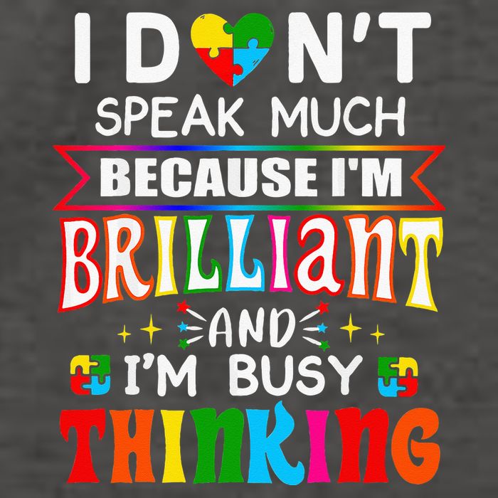 I Dont Speak Much Brilliant Autism Autistic Gift Vector Backpack