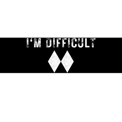 IM Difficult Skiing Skier Snowboard Double Black Diamonds Bumper Sticker