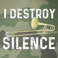I Destroy Silence Trombonist Trombone Player Marching Band Legacy Tie Dye Trucker Hat
