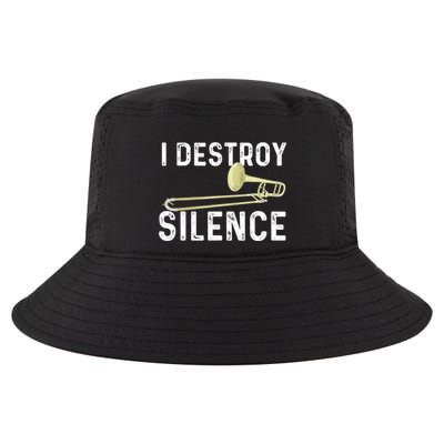 I Destroy Silence Trombonist Trombone Player Marching Band Cool Comfort Performance Bucket Hat