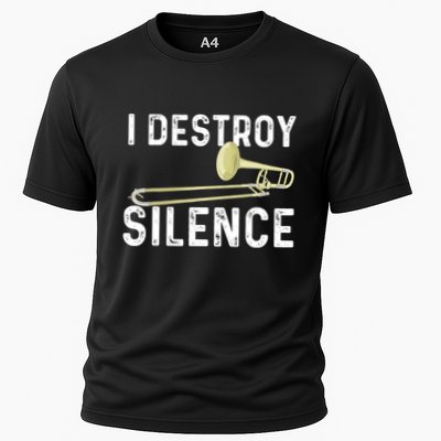 I Destroy Silence Trombonist Trombone Player Marching Band Performance Shirt