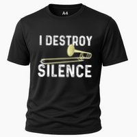I Destroy Silence Trombonist Trombone Player Marching Band Performance Shirt