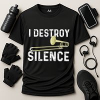 I Destroy Silence Trombonist Trombone Player Marching Band Performance Shirt