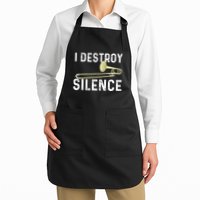 I Destroy Silence Trombonist Trombone Player Marching Band Apron