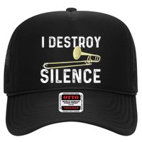 I Destroy Silence Trombonist Trombone Player Marching Band Trucker Hat