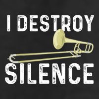 I Destroy Silence Trombonist Trombone Player Marching Band Trucker Hat