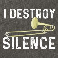 I Destroy Silence Trombonist Trombone Player Marching Band Cotton Canvas Backpack