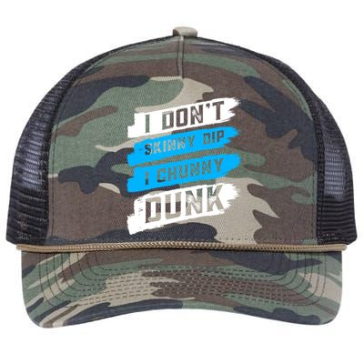 I Dont Skinny Dip I Chunky Dunk Retro Rope Trucker Hat Cap