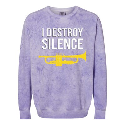 I Destroy Silence Concert Band Marching Band Colorblast Crewneck Sweatshirt