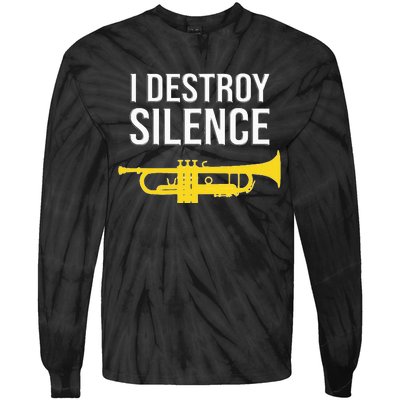 I Destroy Silence Concert Band Marching Band Tie-Dye Long Sleeve Shirt