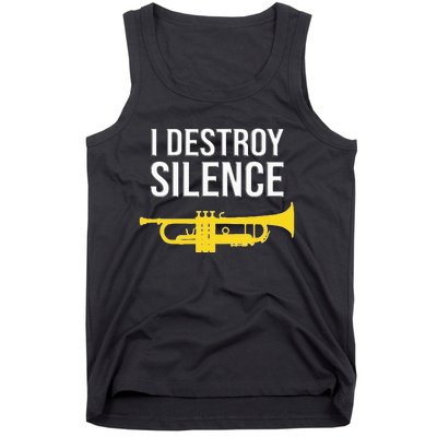 I Destroy Silence Concert Band Marching Band Tank Top