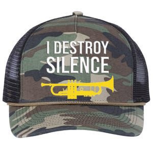 I Destroy Silence Concert Band Marching Band Retro Rope Trucker Hat Cap