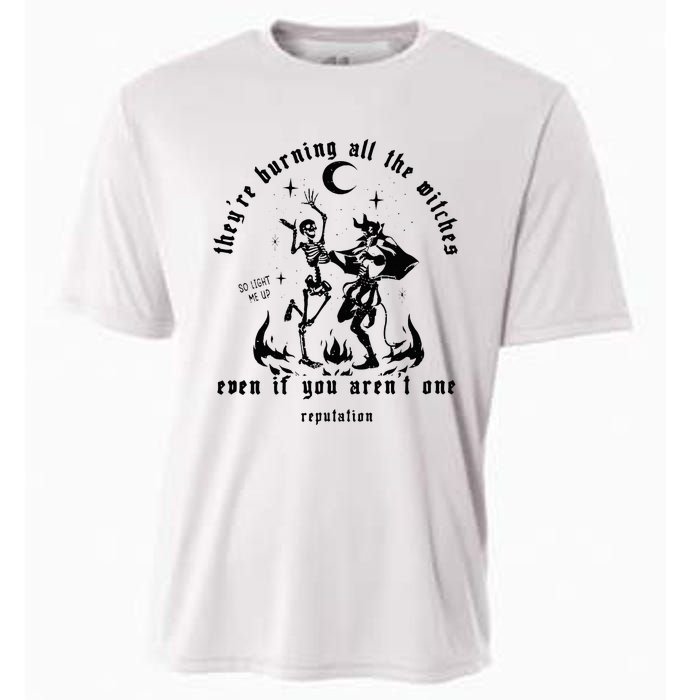 I Did Something Bad TheyRe Burning All The Witches Cooling Performance Crew T-Shirt