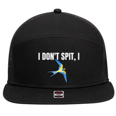 I Dont Spit I Swallow Funny Bird Watching Party Bbq Party 7 Panel Mesh Trucker Snapback Hat