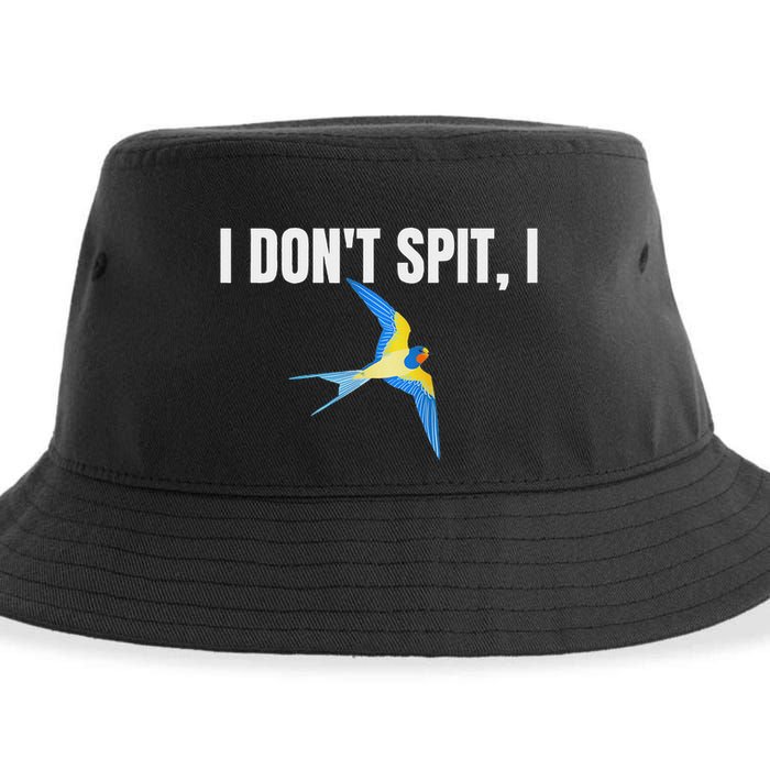 I Dont Spit I Swallow Funny Bird Watching Party Bbq Party Sustainable Bucket Hat
