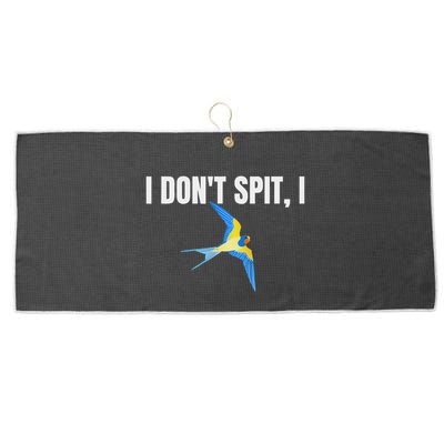 I Dont Spit I Swallow Funny Bird Watching Party Bbq Party Large Microfiber Waffle Golf Towel
