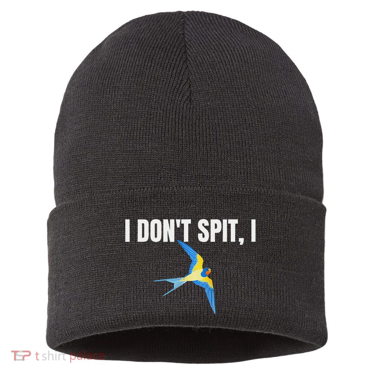 I Dont Spit I Swallow Funny Bird Watching Party Bbq Party Sustainable Knit Beanie