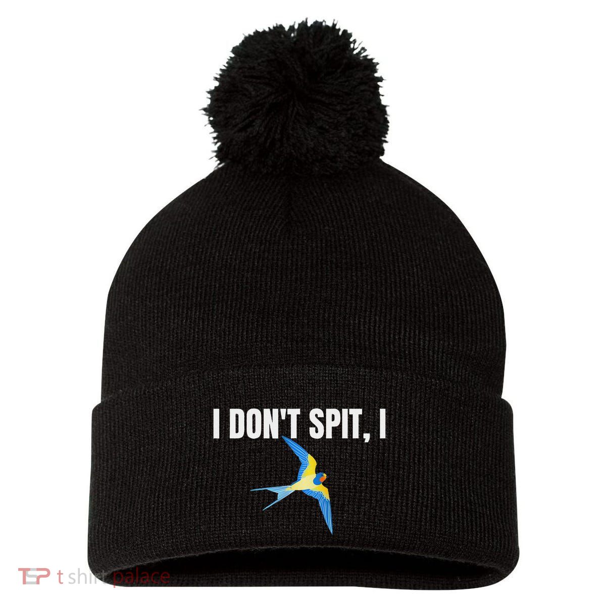 I Dont Spit I Swallow Funny Bird Watching Party Bbq Party Pom Pom 12in Knit Beanie