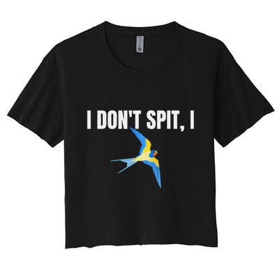 I Dont Spit I Swallow Funny Bird Watching Party Bbq Party Crop Top