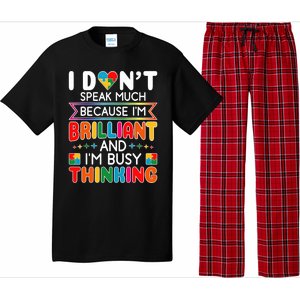 I Dont Speak Much Brilliant Autism Autistic Boy Girl Pajama Set