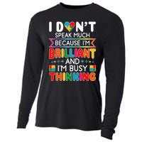 I Dont Speak Much Brilliant Autism Autistic Boy Girl Cooling Performance Long Sleeve Crew