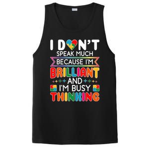 I Dont Speak Much Brilliant Autism Autistic Boy Girl PosiCharge Competitor Tank