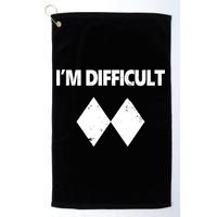 I'm Difficult Skiing Skier Snowboard Double Black Diamonds Golf Towel