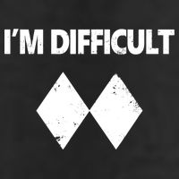 I'm Difficult Skiing Skier Snowboard Double Black Diamonds Golf Towel