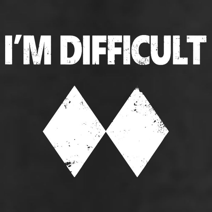 I'm Difficult Skiing Skier Snowboard Double Black Diamonds Golf Towel