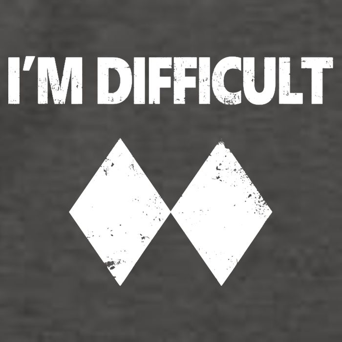 I'm Difficult Skiing Skier Snowboard Double Black Diamonds Vector Backpack