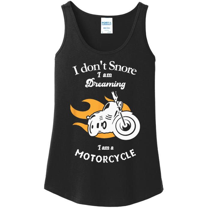 I Dont Snore I Am Dreaming I Am A Motorcycle Ladies Essential Tank