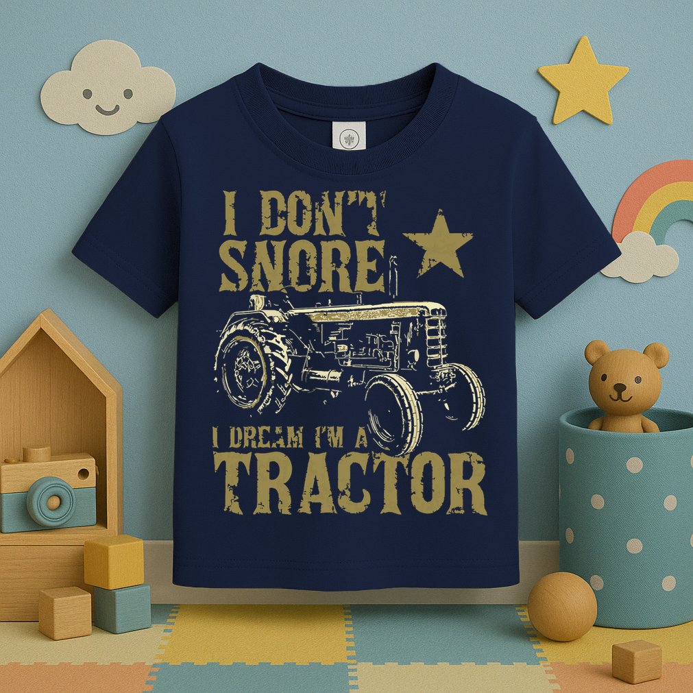 I Dont Snore I Dream Im A Tractor Shirts Funny Tractor Gift Toddler T-Shirt
