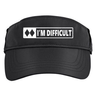 I'm Difficult Skiing Skier Snowboard Double Black Diamonds Adult Drive Performance Visor