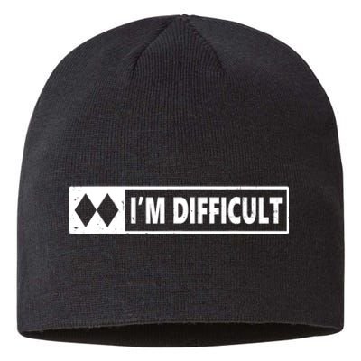 I'm Difficult Skiing Skier Snowboard Double Black Diamonds Sustainable Beanie