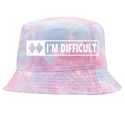 I'm Difficult Skiing Skier Snowboard Double Black Diamonds Tie-Dyed Bucket Hat