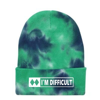 I'm Difficult Skiing Skier Snowboard Double Black Diamonds Tie Dye 12in Knit Beanie