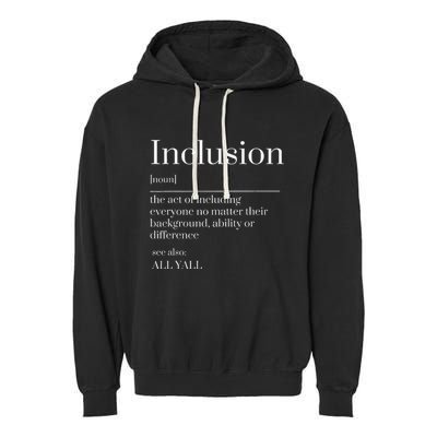 Inclusion Definition Southern Style All Yall Neurodivergent Garment-Dyed Fleece Hoodie