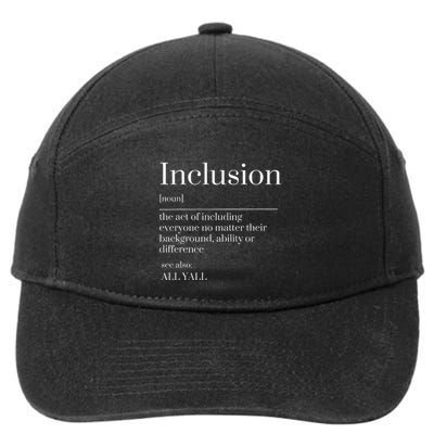 Inclusion Definition Southern Style All Yall Neurodivergent 7-Panel Snapback Hat