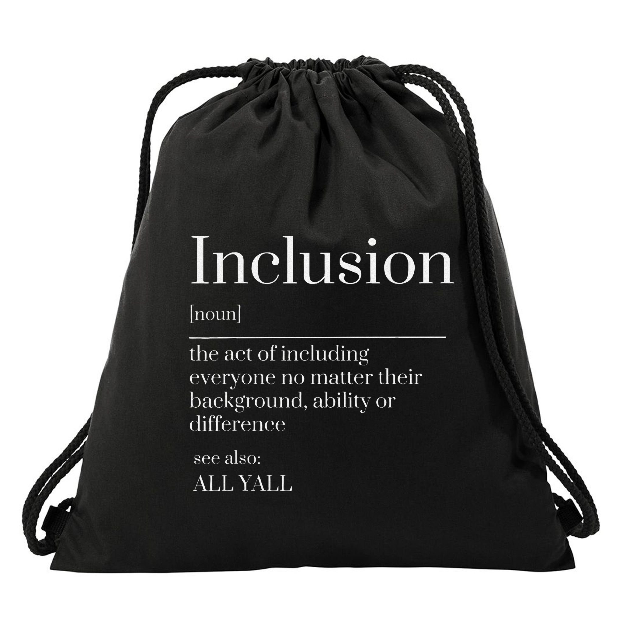 Inclusion Definition Southern Style All Yall Neurodivergent Drawstring Bag