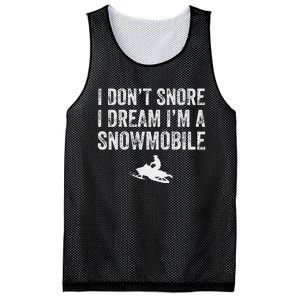 I DonT Snore I Dream IM A Snowmobile Funny Snoring Mesh Reversible Basketball Jersey Tank