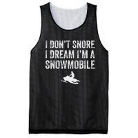 I DonT Snore I Dream IM A Snowmobile Funny Snoring Mesh Reversible Basketball Jersey Tank