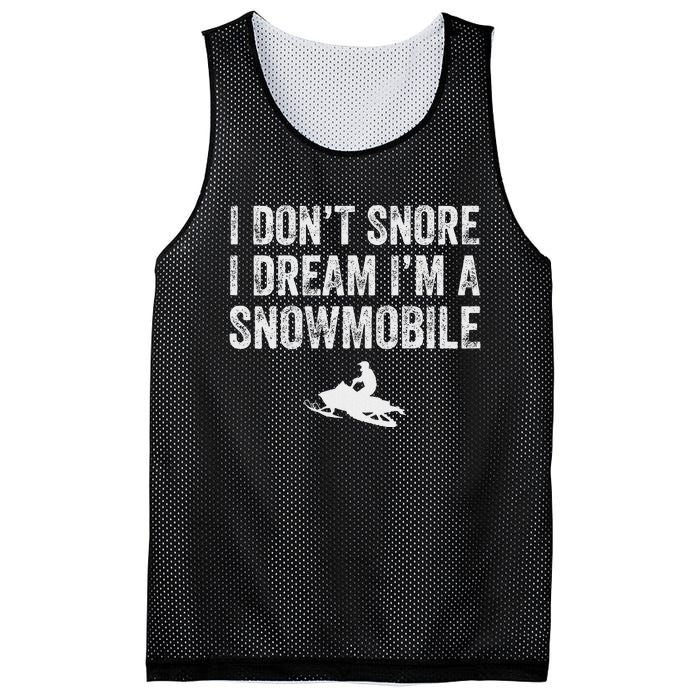 I DonT Snore I Dream IM A Snowmobile Funny Snoring Mesh Reversible Basketball Jersey Tank