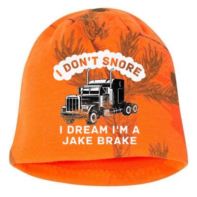 I Don't Snore I Dream I'm A Jake Brake Trucker Kati - Camo Knit Beanie