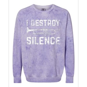 I Destroy Silence Trumpet Colorblast Crewneck Sweatshirt