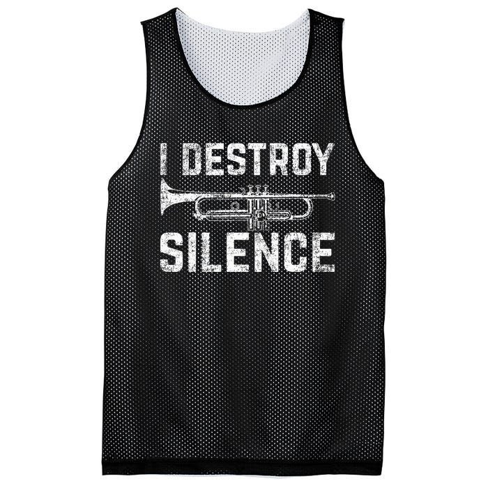 I Destroy Silence Trumpet Mesh Reversible Basketball Jersey Tank