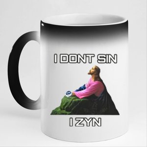 I Dont Sin I Zyn 11oz Black Color Changing Mug